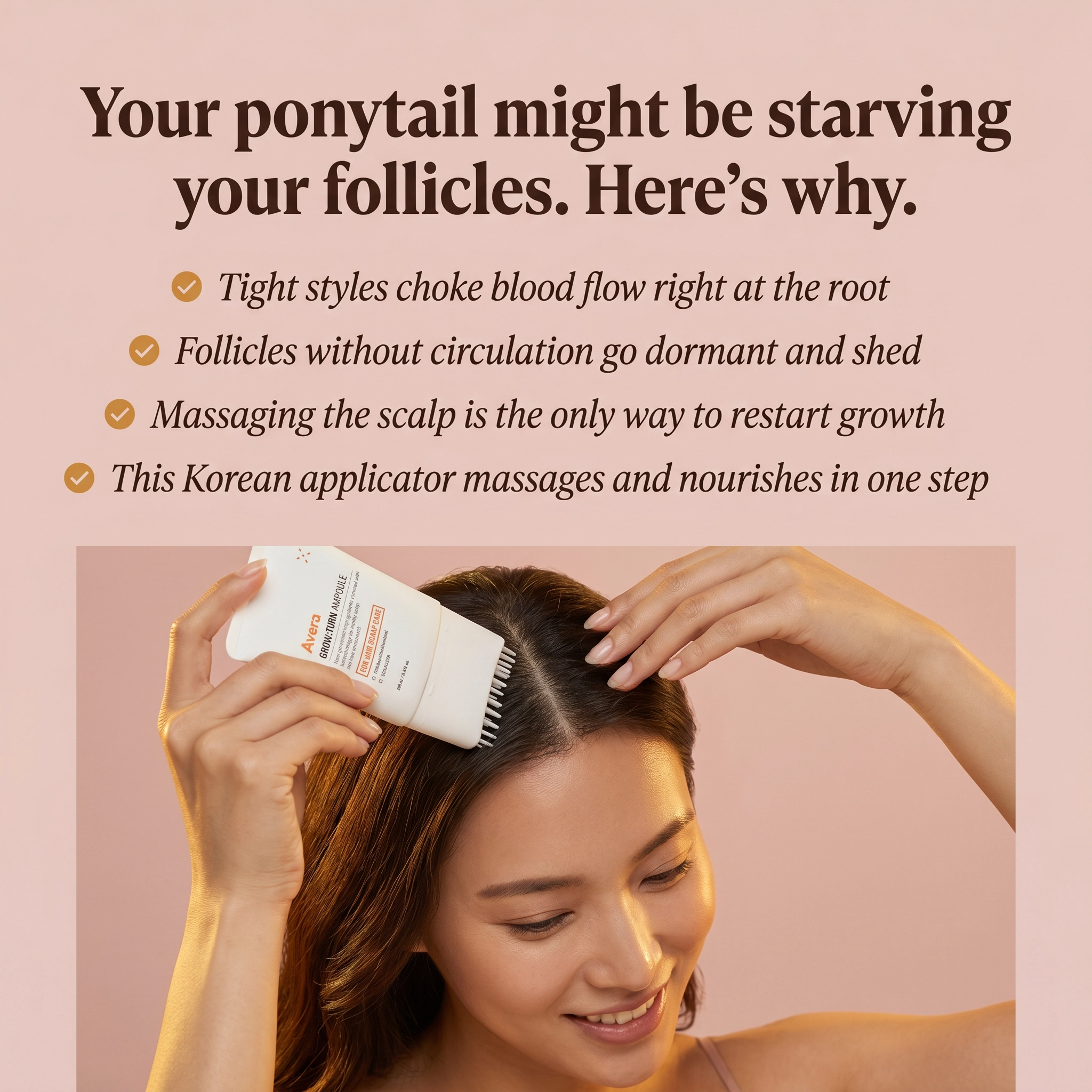 Avera Facebook ad: Korea's #1 Hair Growth Serum