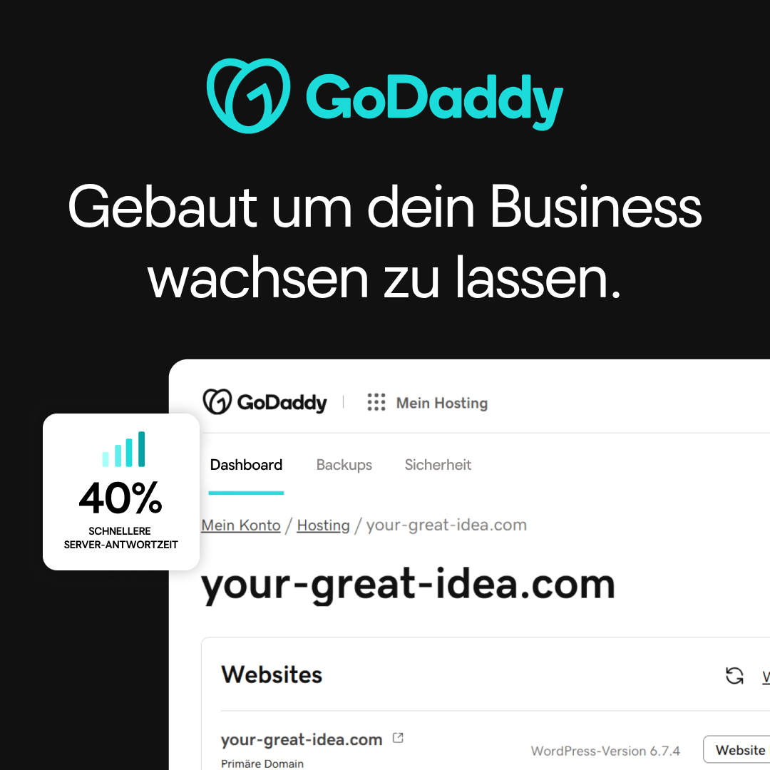 GoDaddy Deutschland Facebook ad