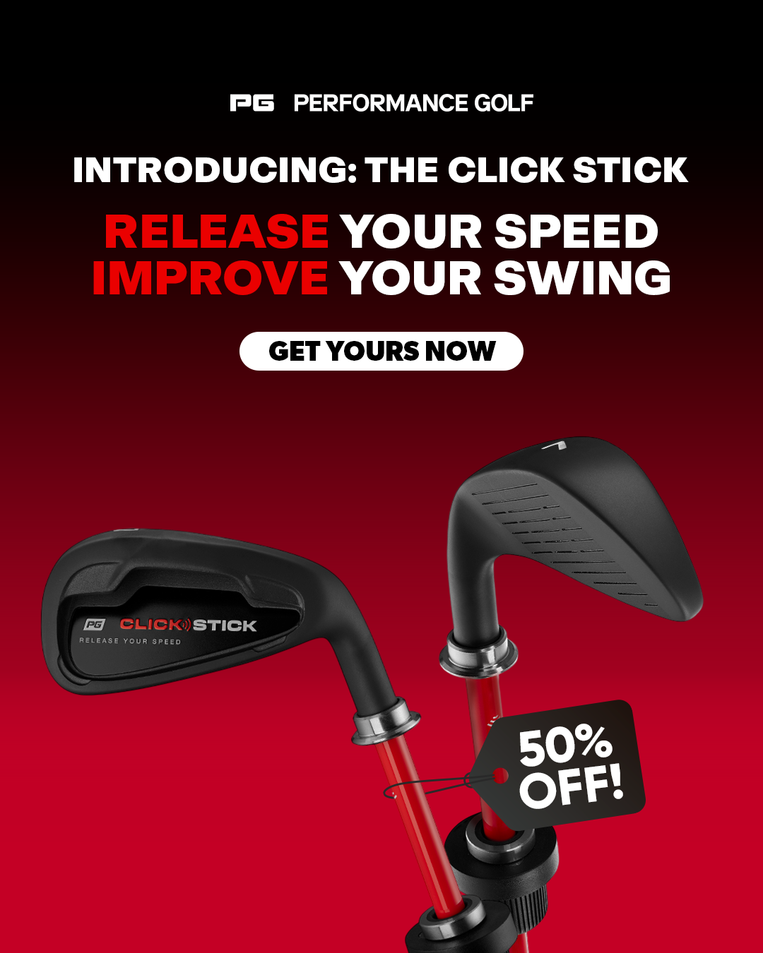 Performance Golf Facebook ad