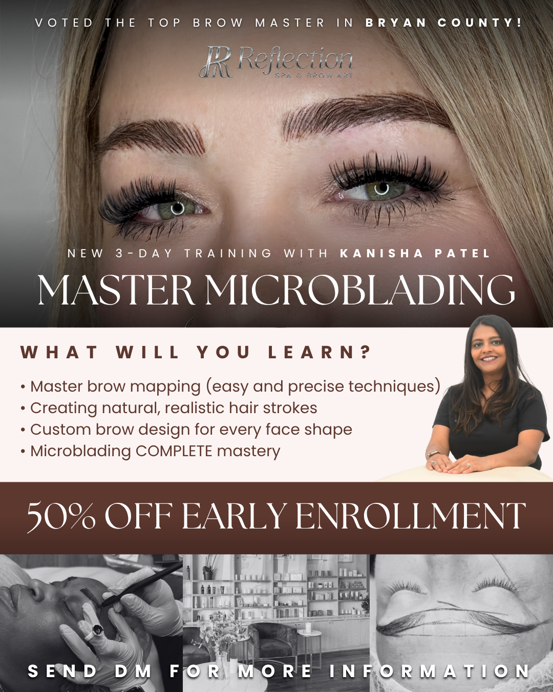 Reflection Spa & Brow Art Facebook ad: PMU TRAININGS!