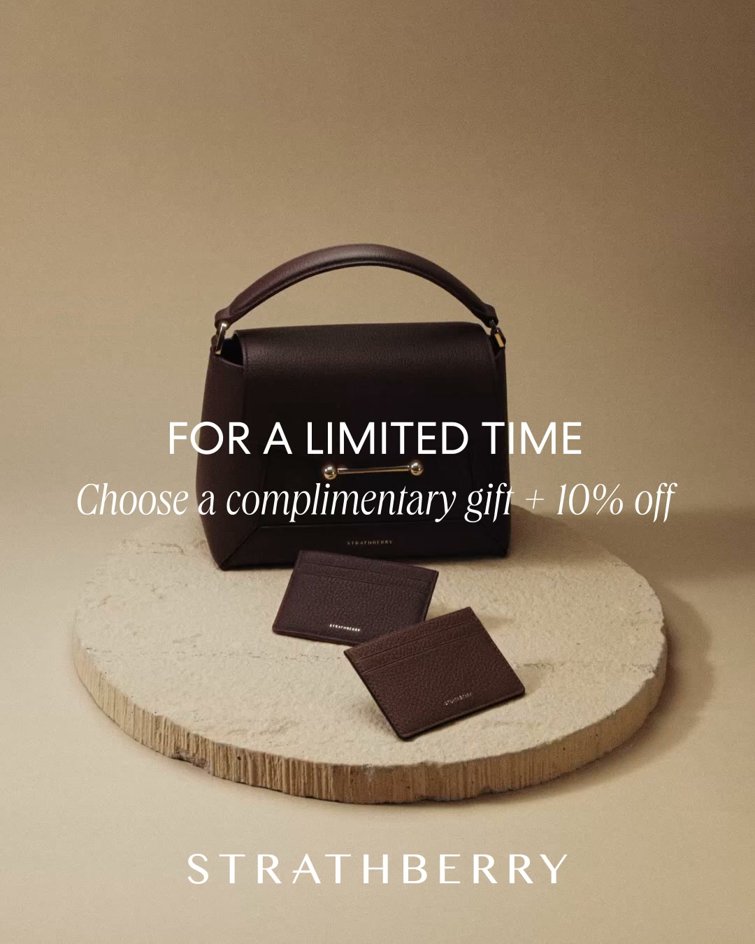 Strathberry Facebook ad: Gift With Purchase