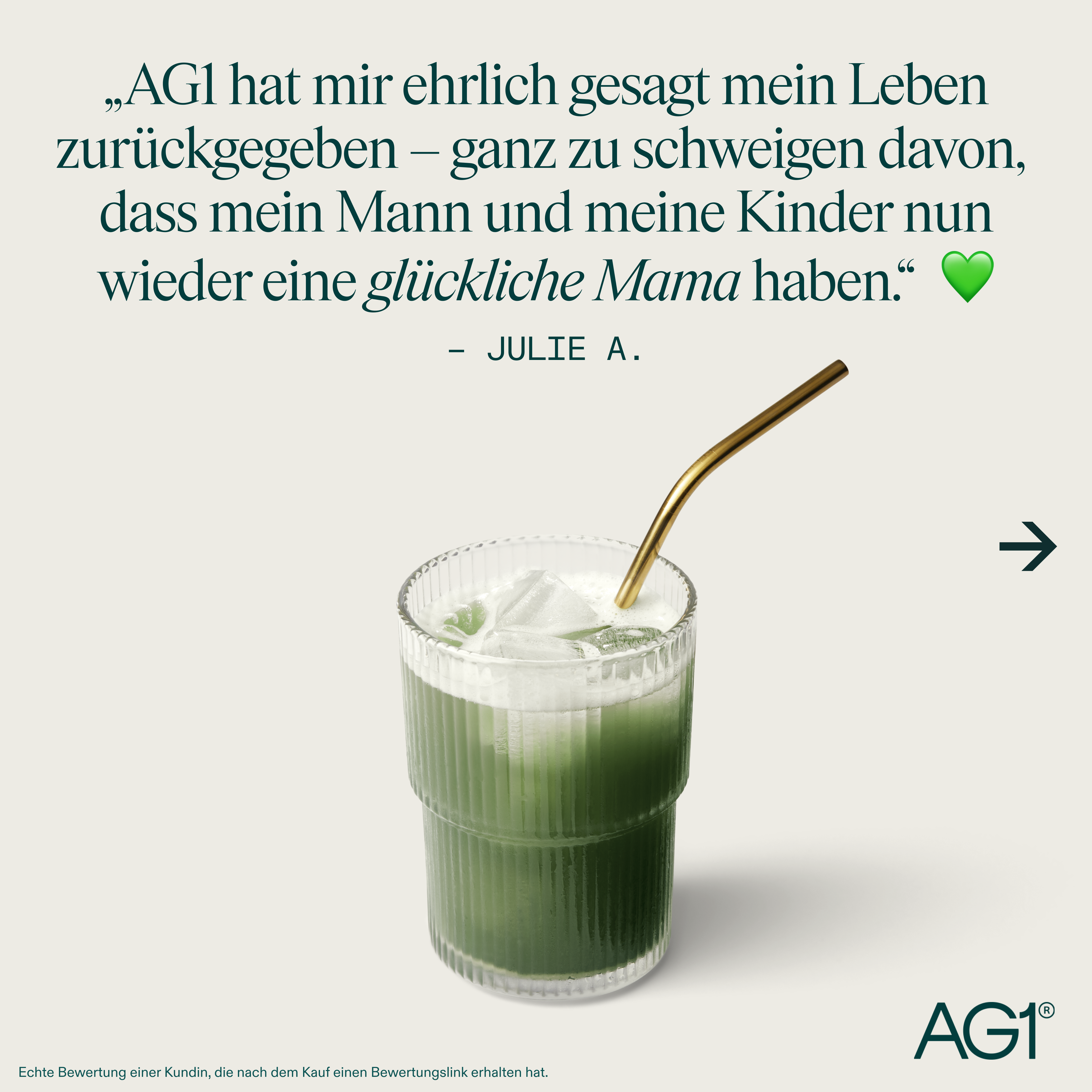 AG1 Deutschland Facebook ad