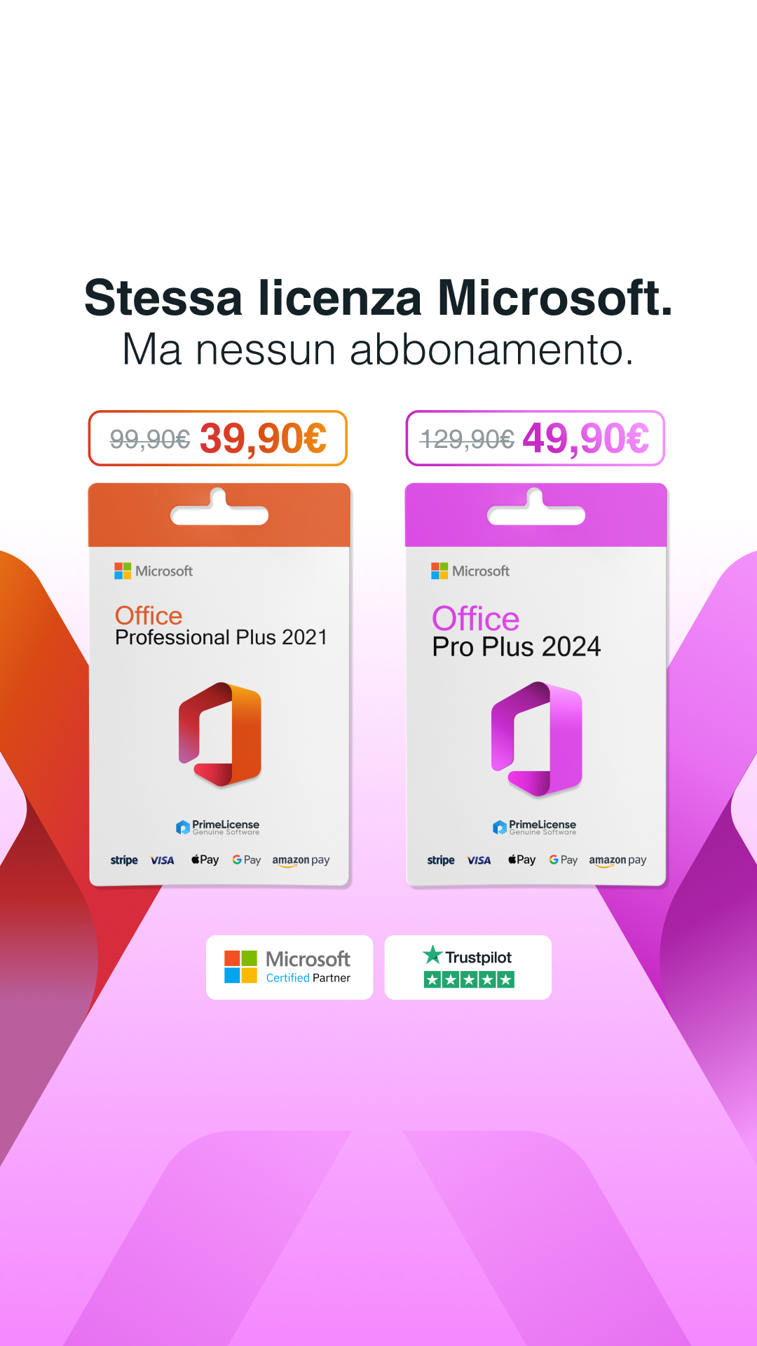 PrimeLicense Italia Facebook ad from May 22, 2026
