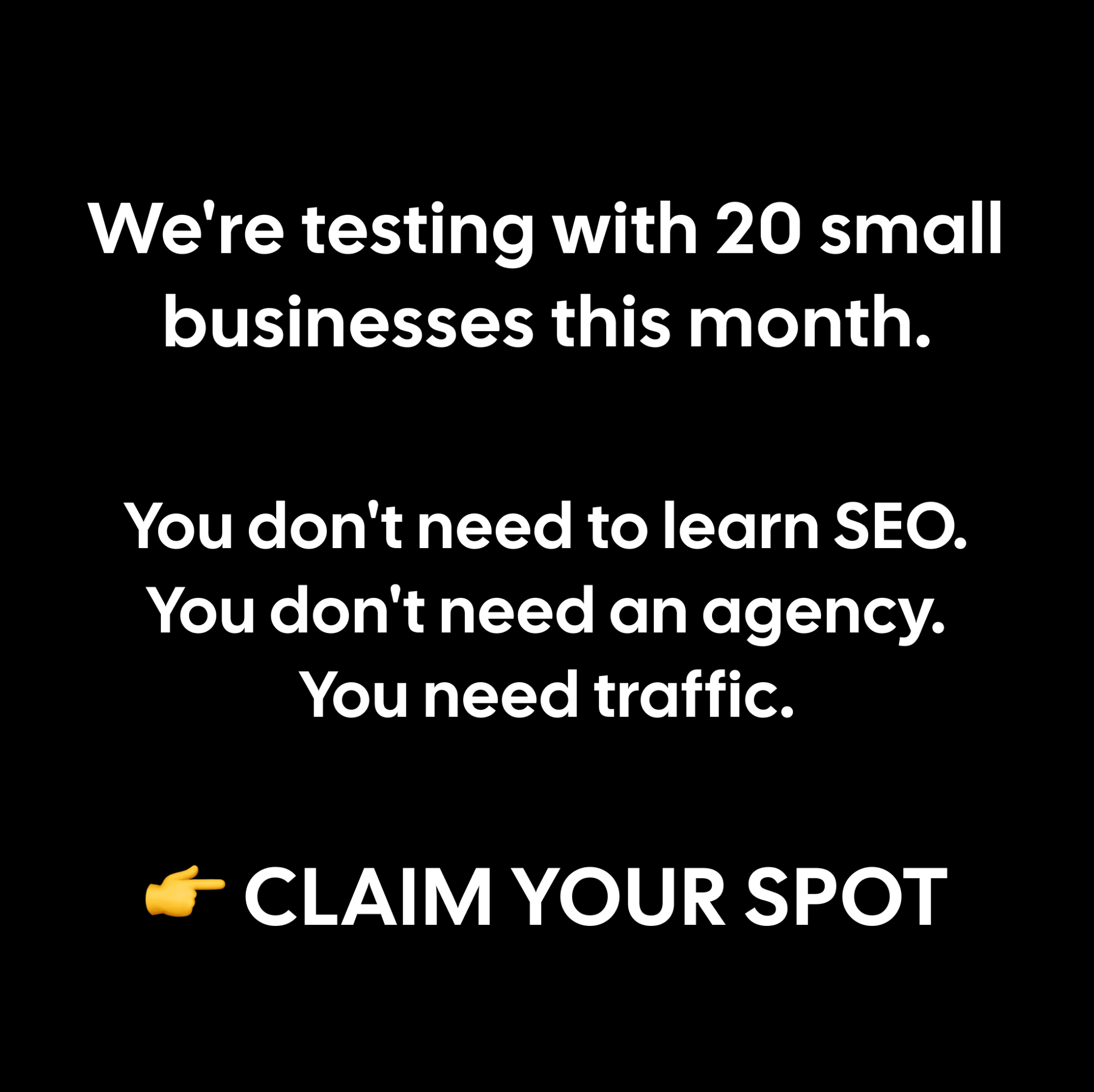 Soro SEO Facebook ad