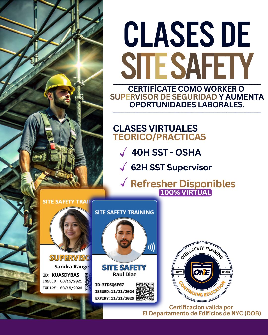 One Safety Training Inc. Facebook ad from Apr 25, 2026