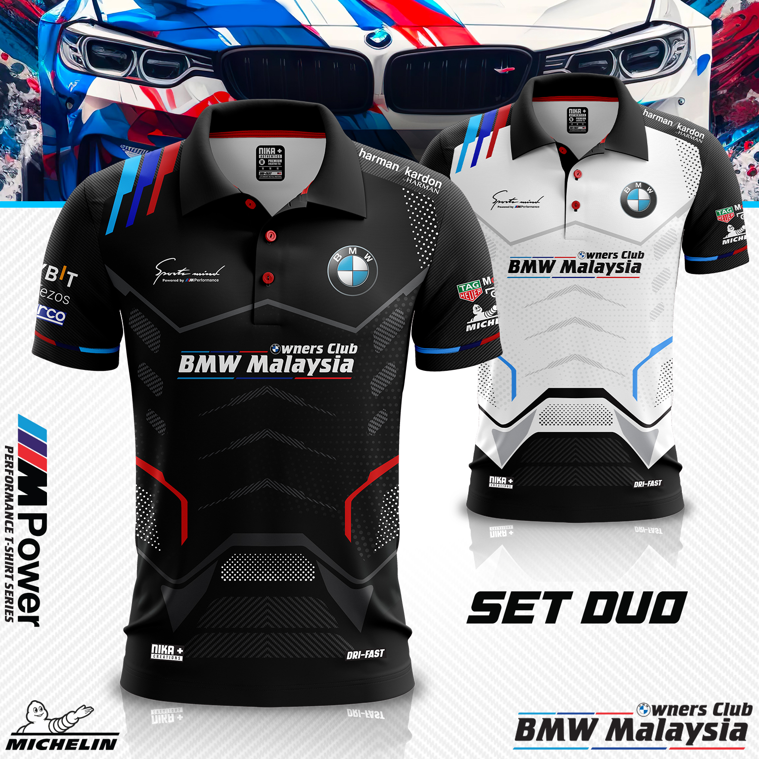 Premium T-Shirt Motorsport Facebook ad: KAIN 100% BERKUALITI TINGGI DAN SEDAP DIPAKAI!