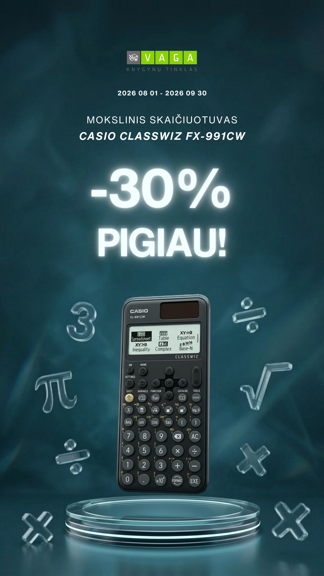 Knygynų tinklas VAGA Facebook ad