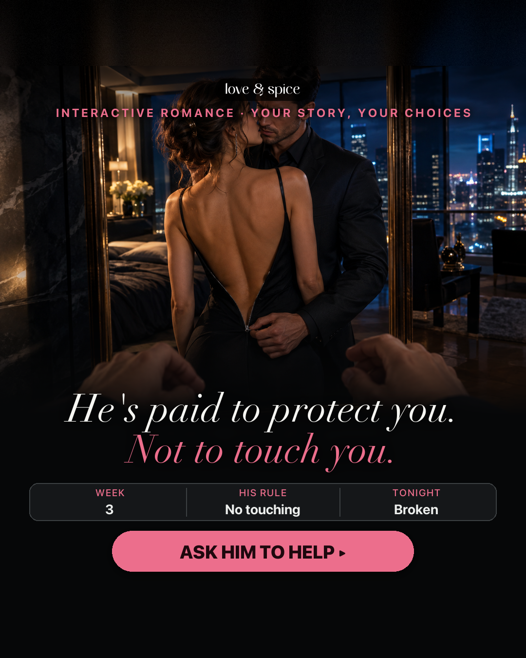 Love & Spice Facebook ad: Start Your Interactive Romance