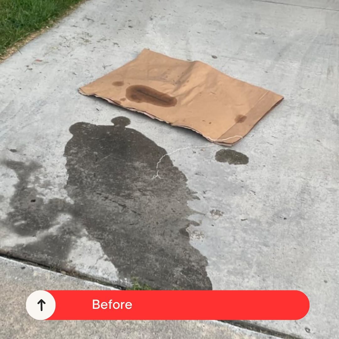 Oil Eater Facebook ad: Transform your surfaces with Overnight Stain Remover!