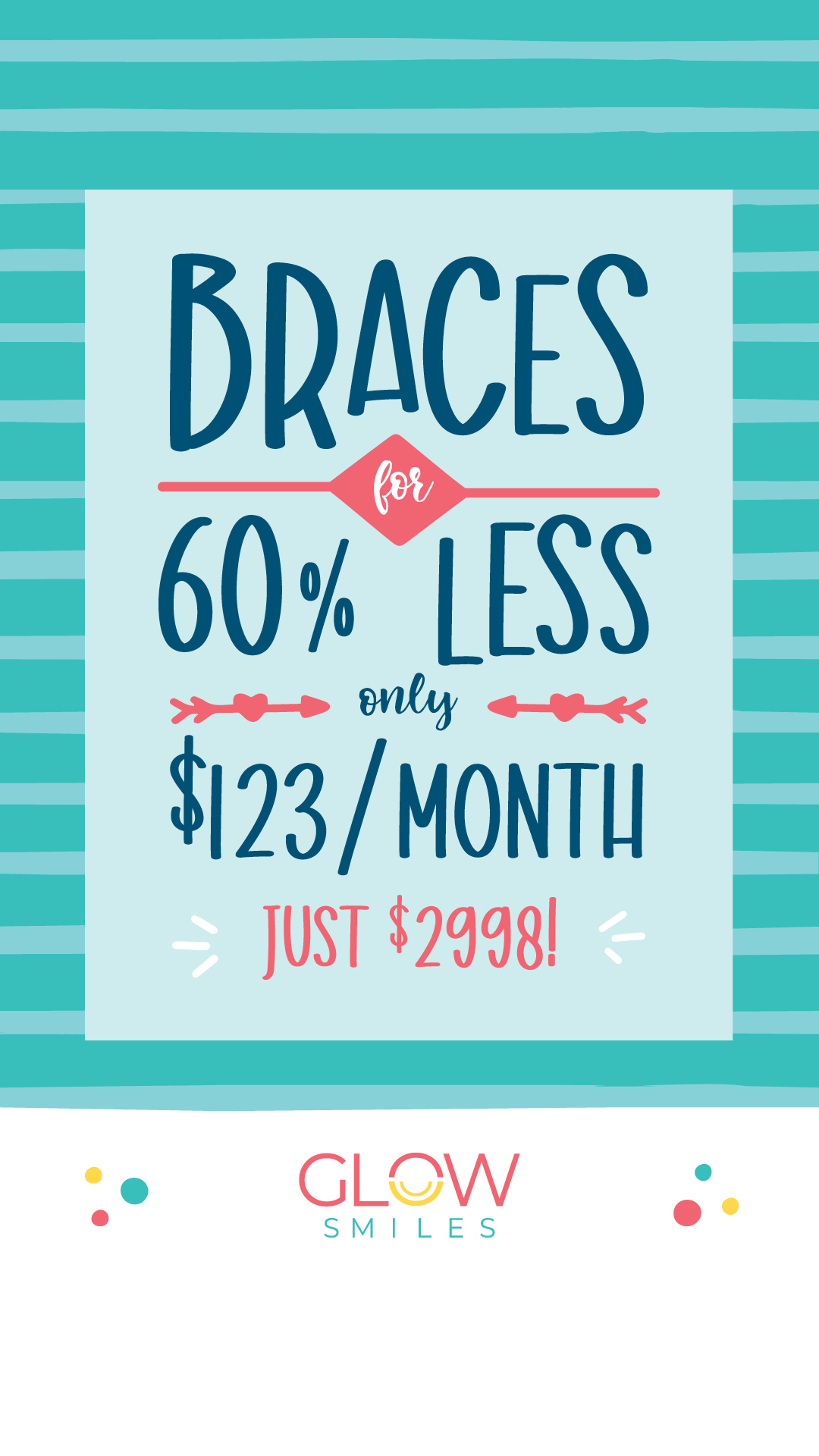 GlowSmiles Orthodontics Facebook ad from Aug 14, 2025