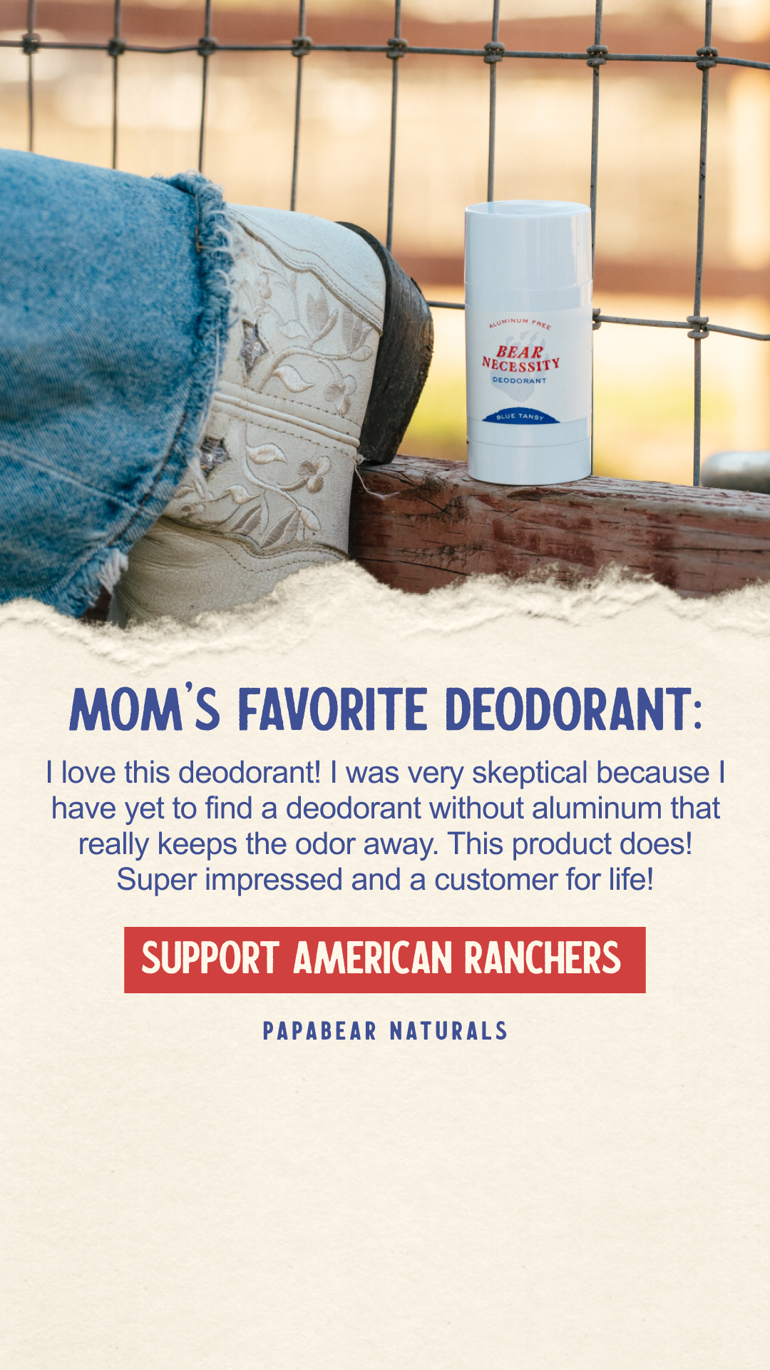 Papabear Naturals Facebook ad