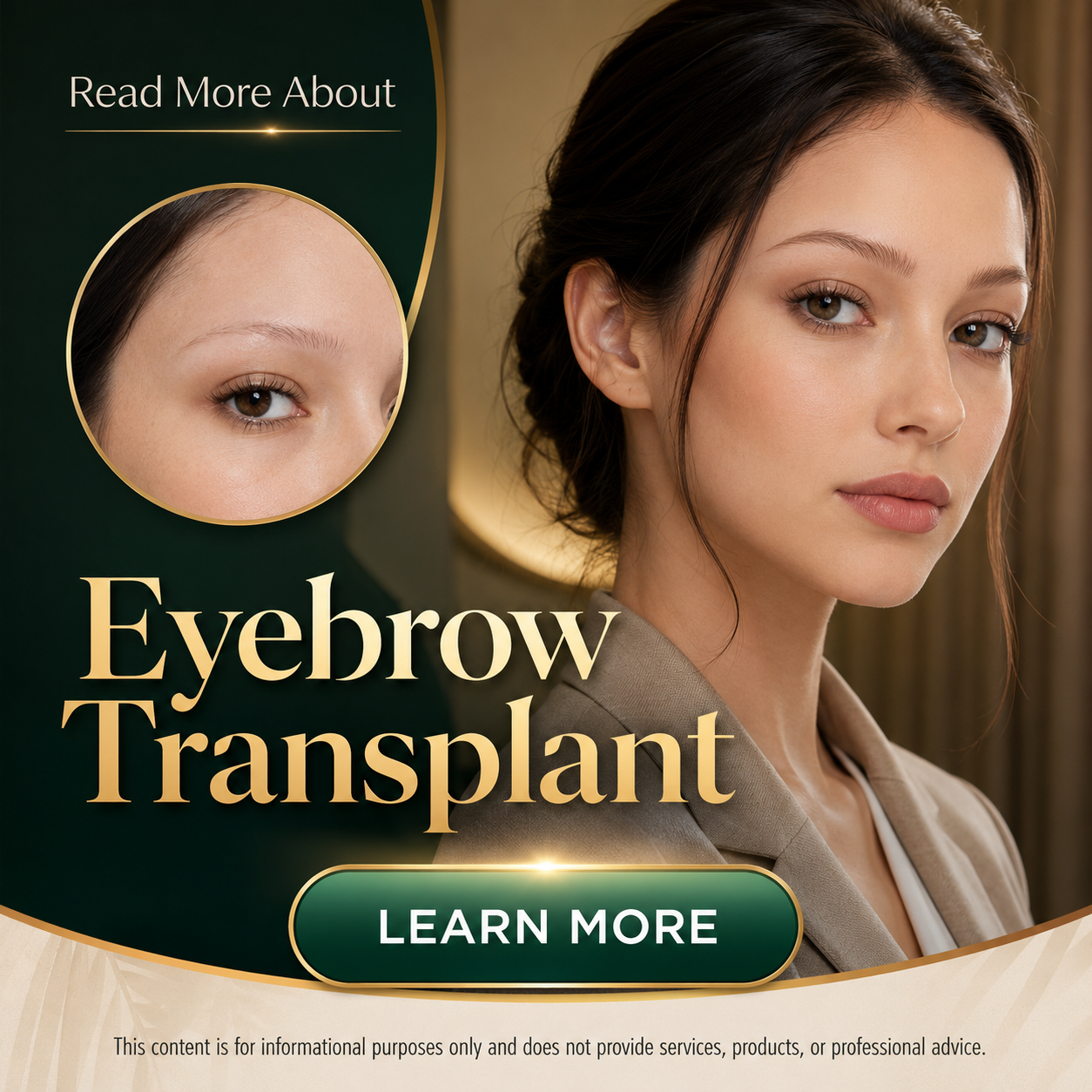 Pro Pathway Facebook ad: Eyebrow Transplant: Hairline Shape, Recovery, and Cost…