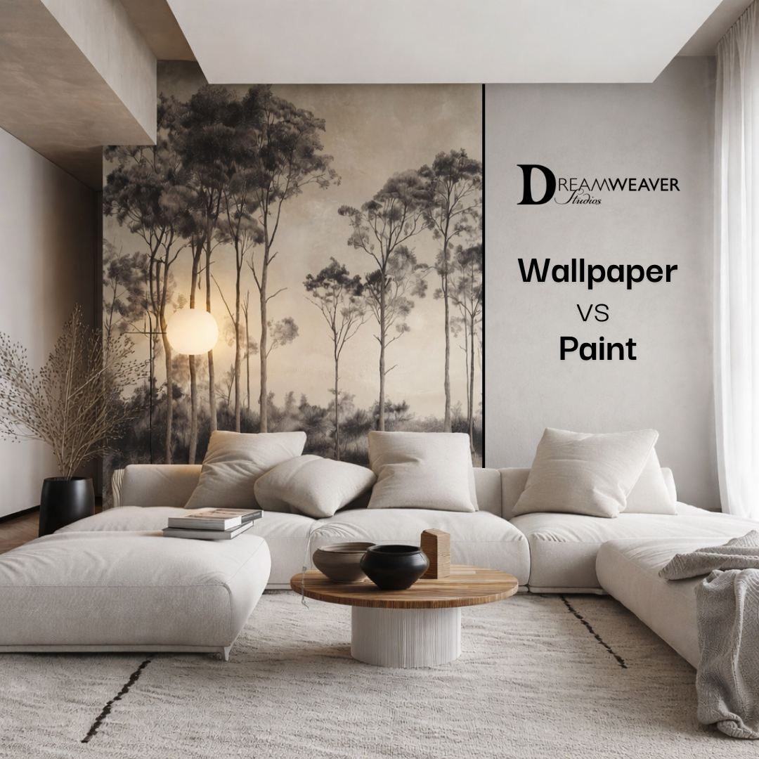 Dreamweaver Studios Pty. Ltd. Facebook ad: It’s the ultimate interior design showdown: Wallpaper vs…