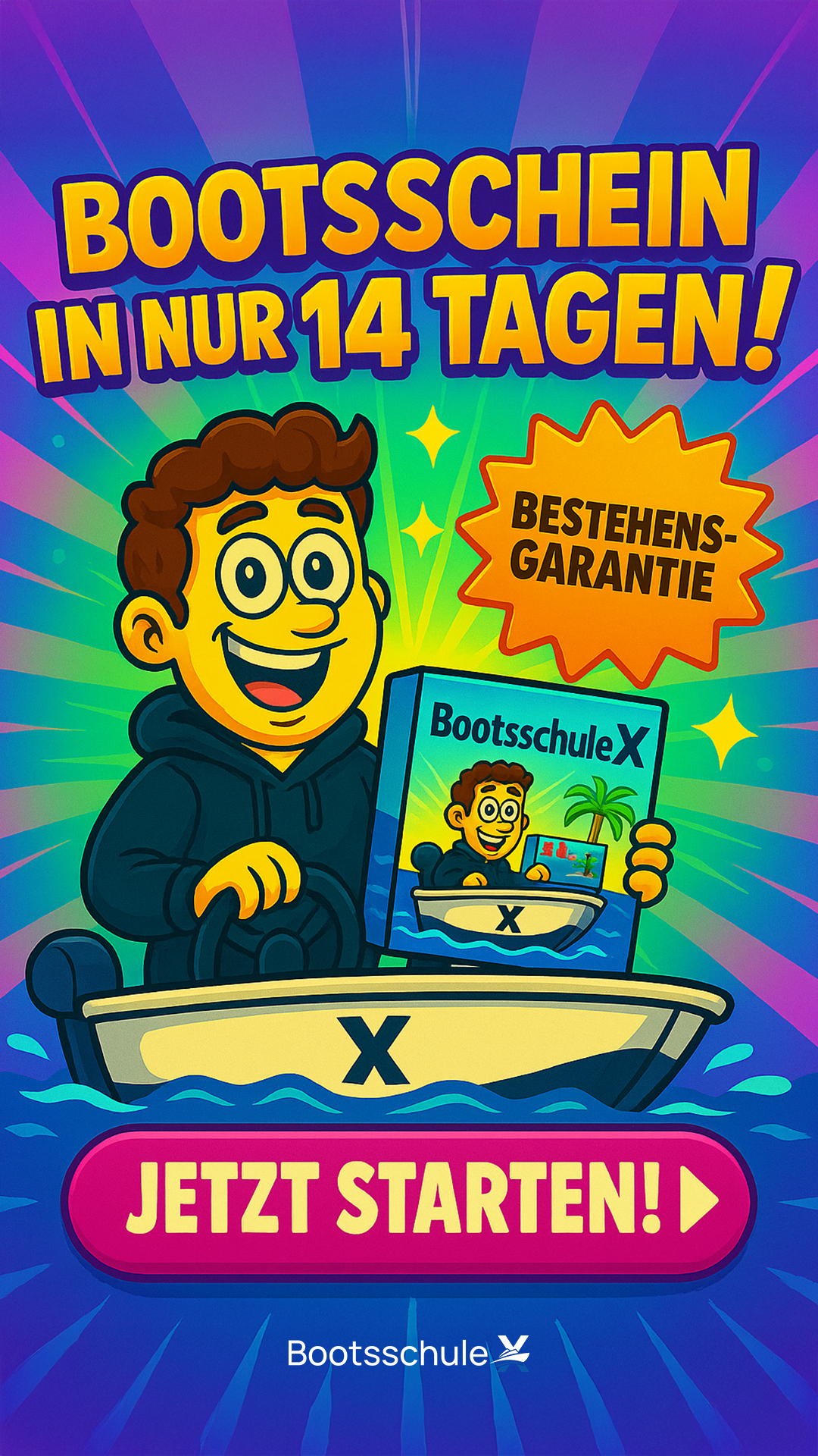BootsschuleX Facebook ad from May 25, 2026