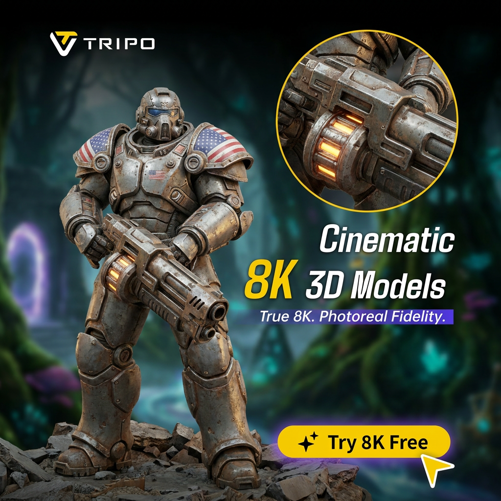 Tripo 3D Facebook ad