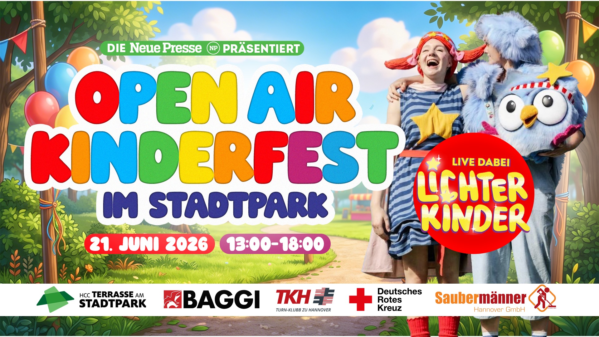 Baggi Hannover Facebook ad: OPEN AIR KINDERFEST IM STADTPARK!