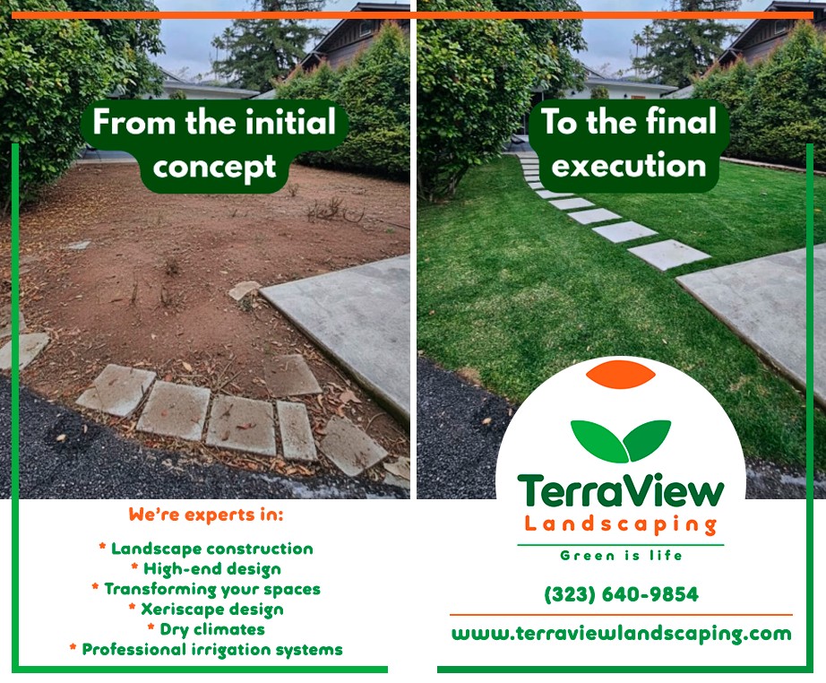 Terraview Landscaping Facebook ad: Professional landscaping services in Los Angeles County.