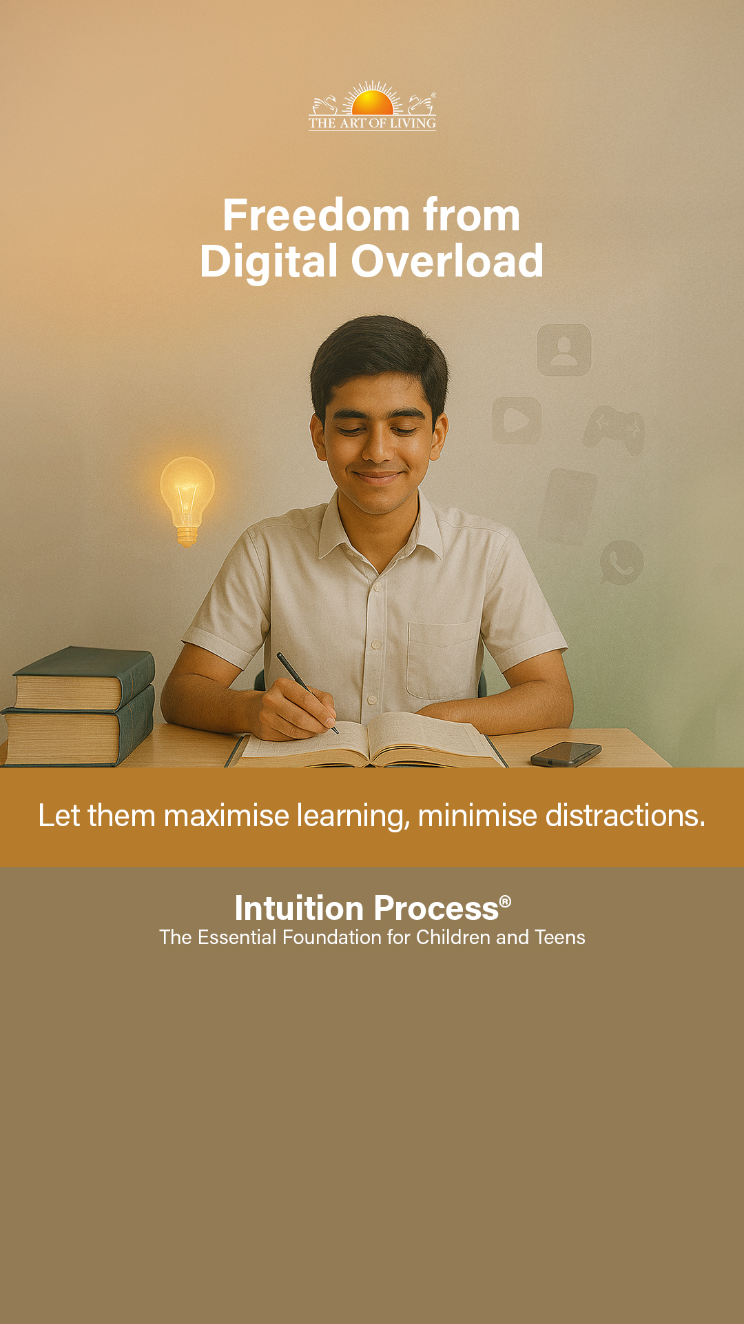 Children and Teens Programs, Live Demo - Art of Living Facebook ad