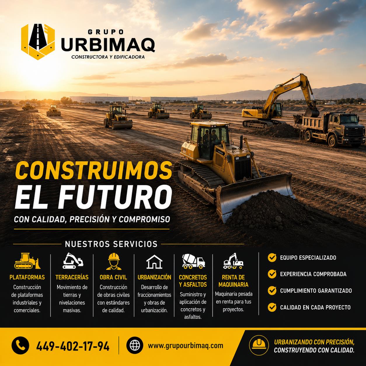 Grupo Urbimaq MX Facebook ad: En Grupo Urbimaq transformamos terrenos en grandes…