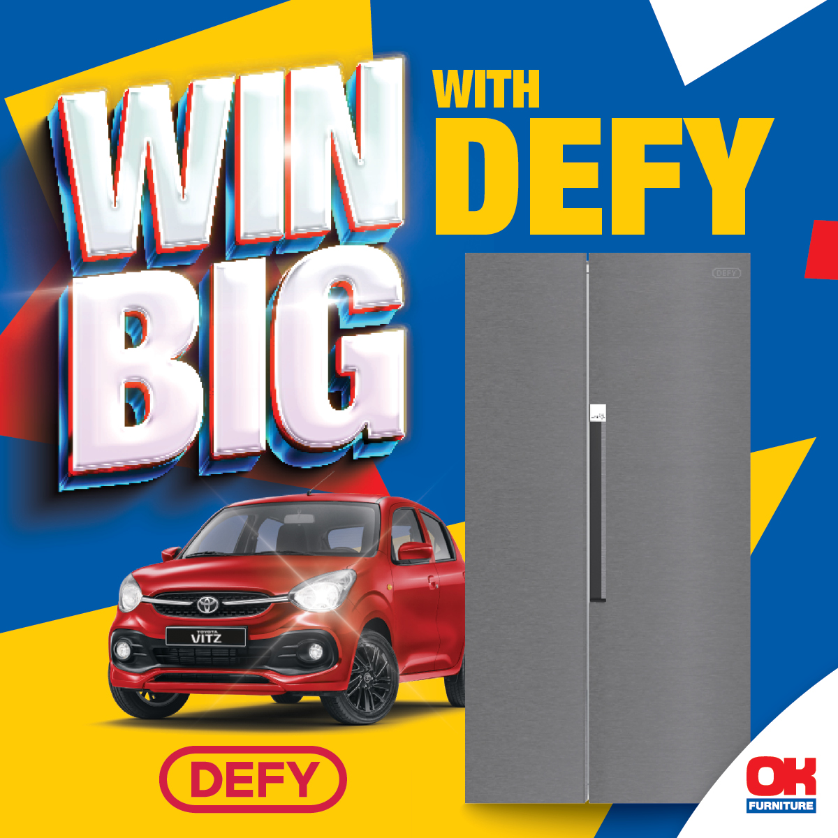 OK Furniture Facebook ad: Save big on Defy during our Big Brands…