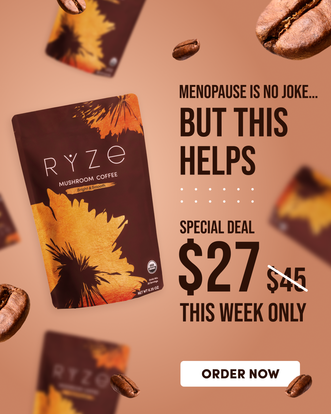 RYZE Superfoods Facebook ad