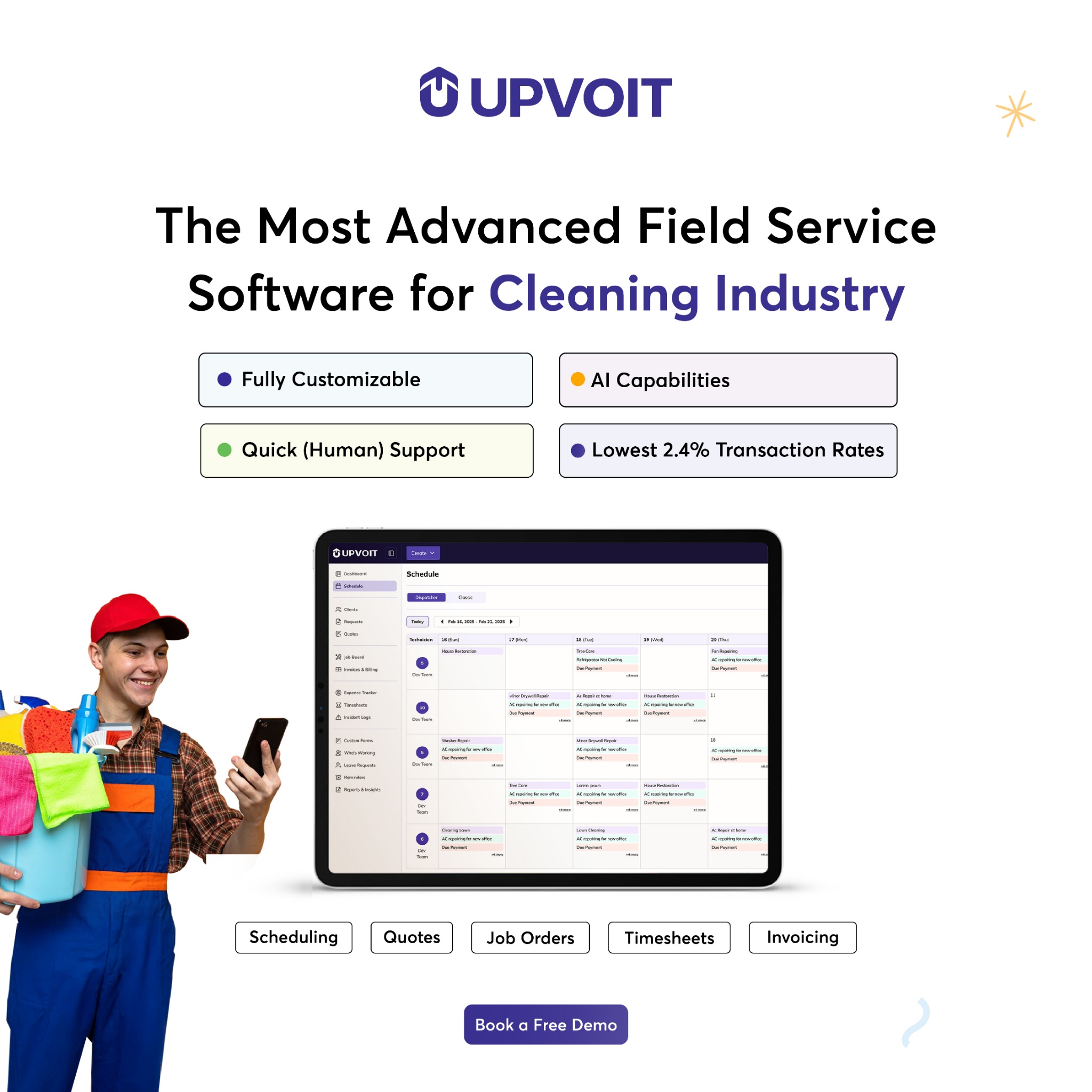Upvoit Facebook ad: One Platform Control
