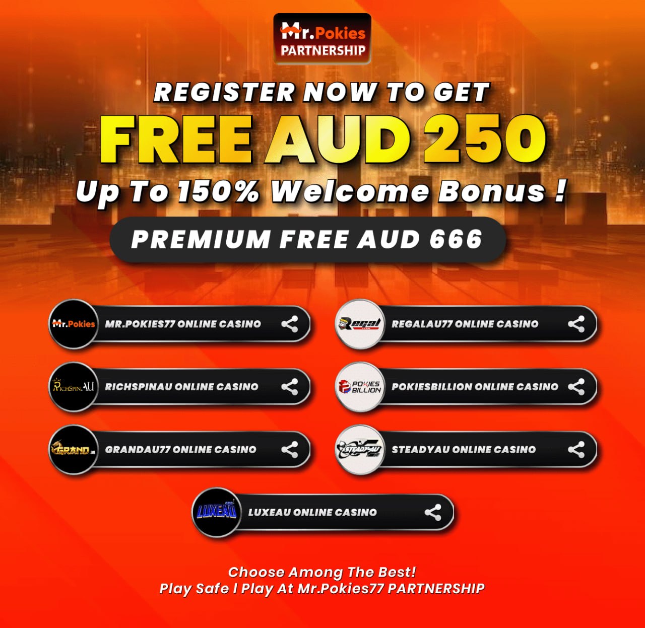 Crownau.co Facebook ad: Browse Casino Options