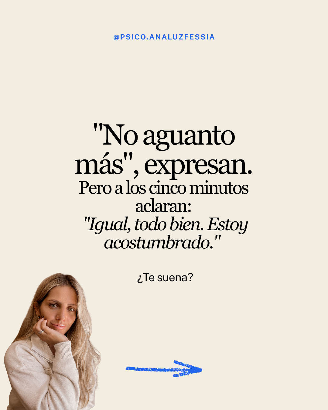 Psico.analuzfessia Facebook ad: Sentís que corrés todo el día… pero al…