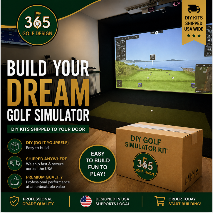 365 Golf Design Facebook ad: Build Your Custom DIY Golf Simulator