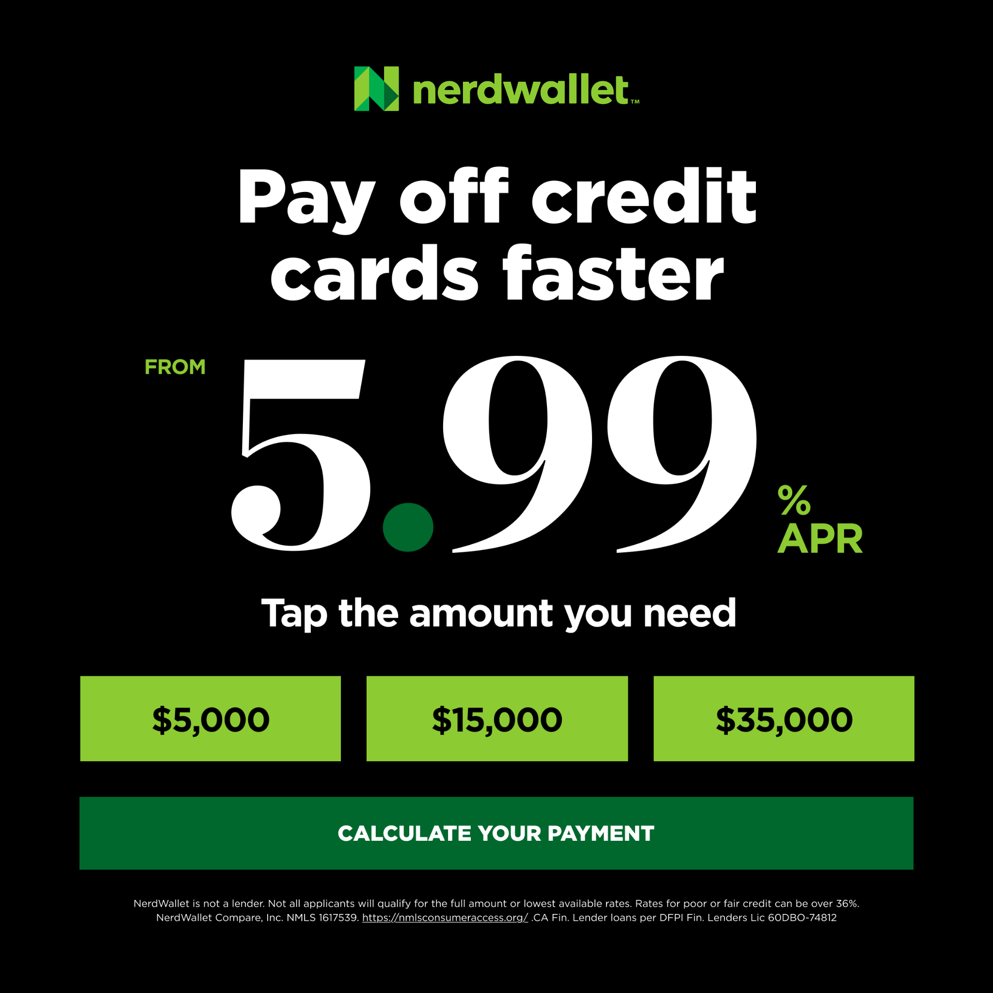 NerdWallet Facebook ad