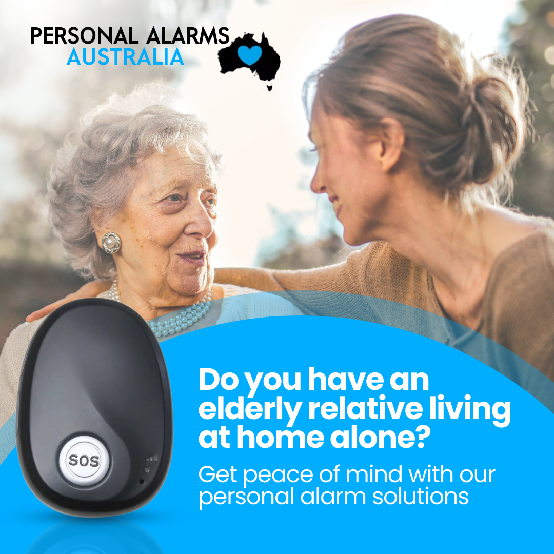 Personal Alarms Australia Facebook ad: Get peace of mind with Personal Alarms Australia