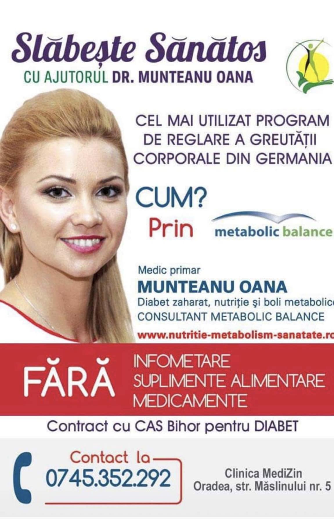Metabolic Balance - Dr. Oana Munteanu Facebook ad: Metabolic Balance este un program pentru reglarea greutatii…