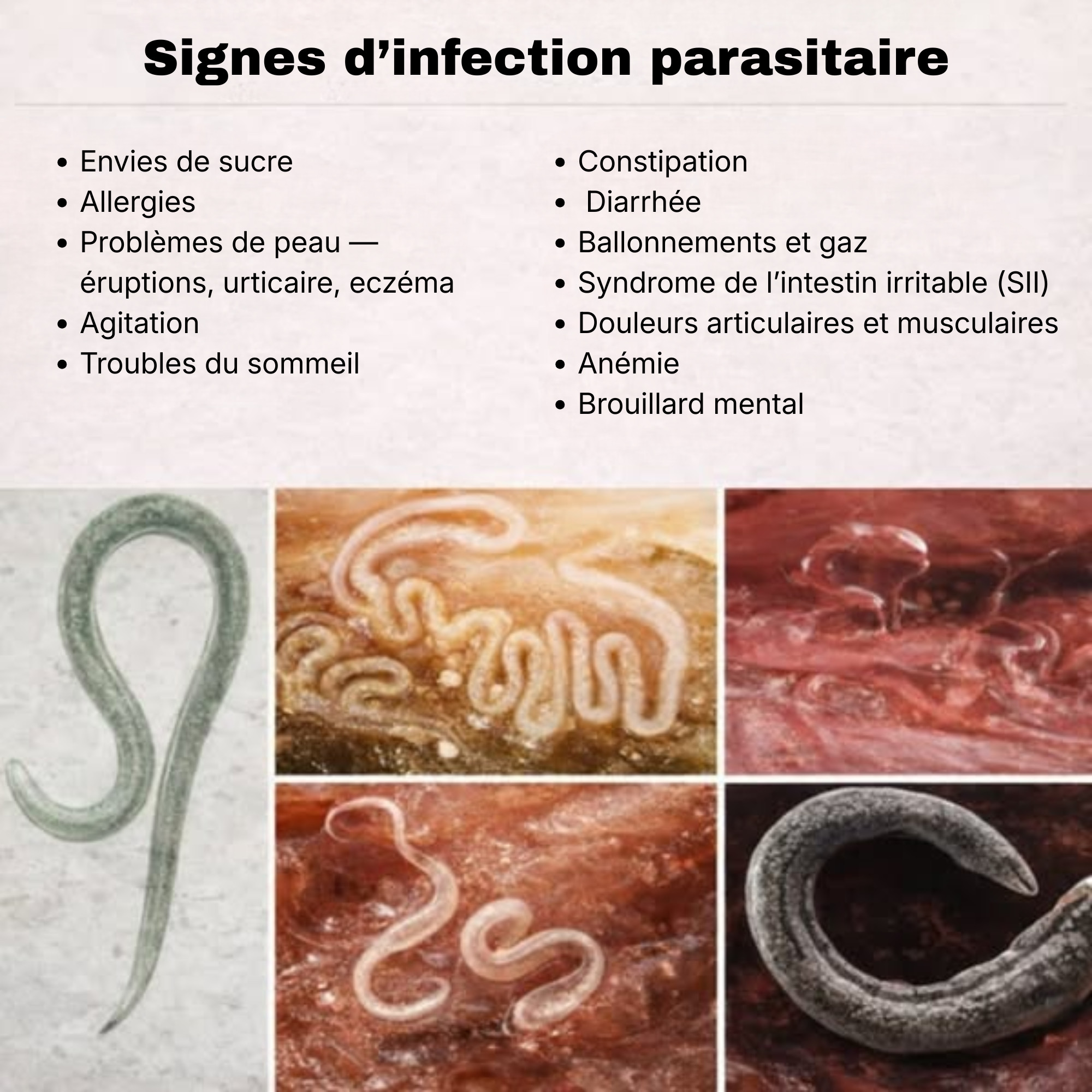 Dr Inès Faure Facebook ad: Ils vivent en vous. Depuis des années.