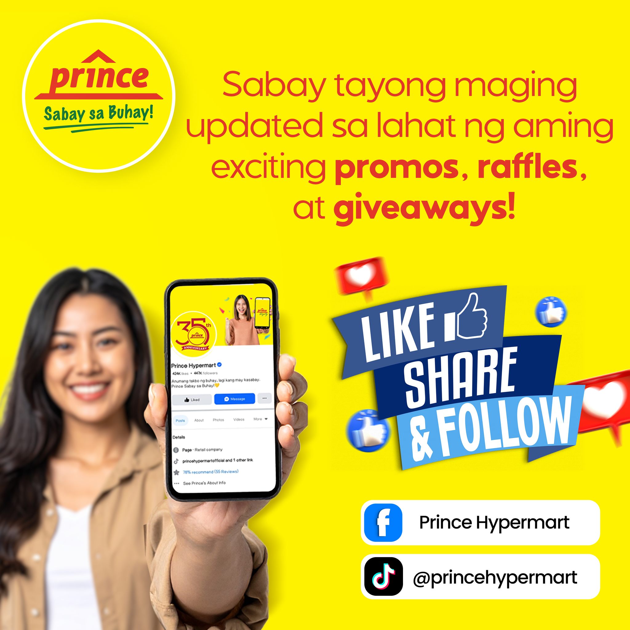 Prince Hypermart Facebook ad: Welcome to the Official Facebook Page of PRINCEβ¦