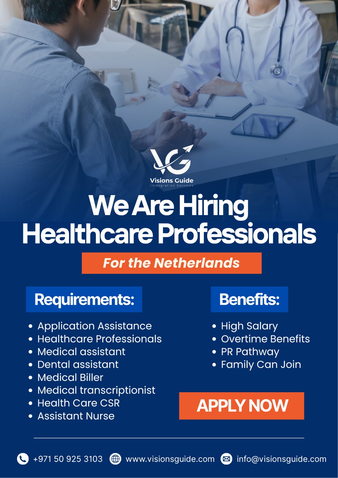 Visions Guide Facebook ad: Apply Now for Free Assessment