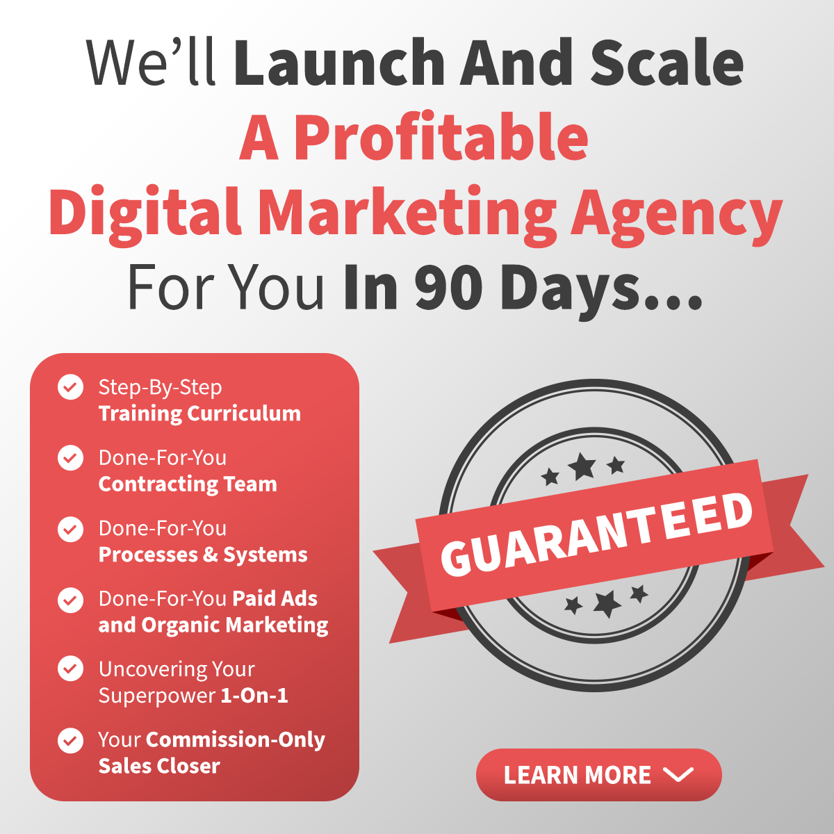 Launch My Agency Facebook ad