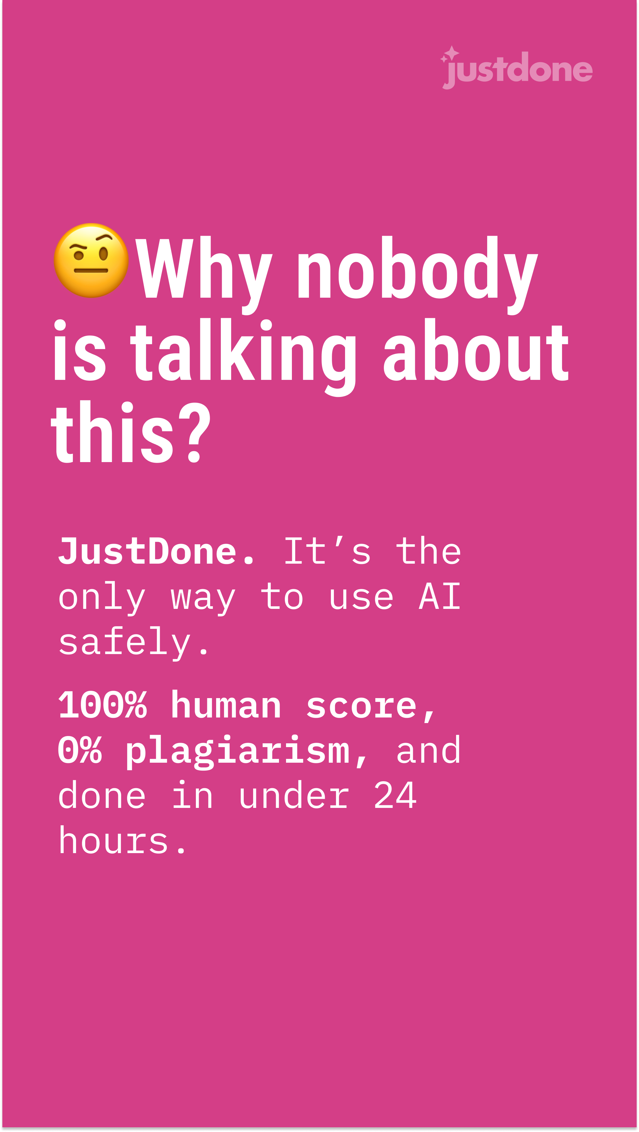 JustDone Facebook ad