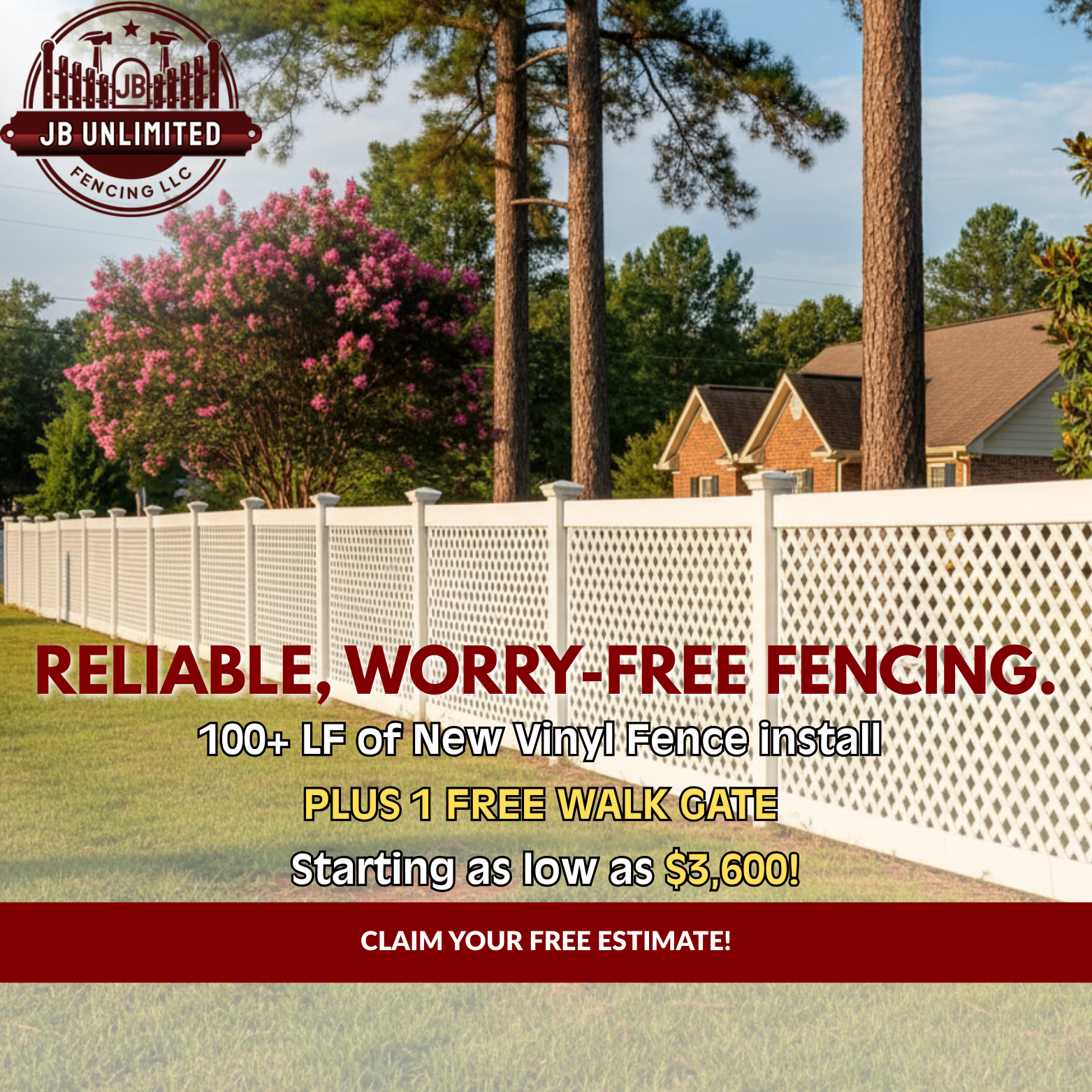 JBunlimitedfencingllc Facebook ad