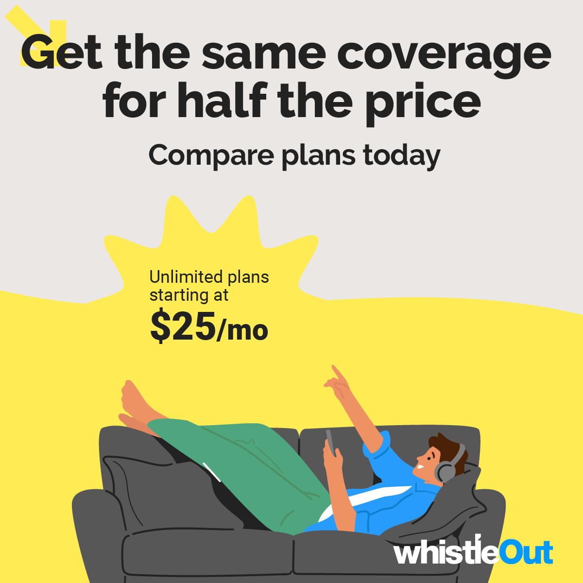 WhistleOut Facebook ad