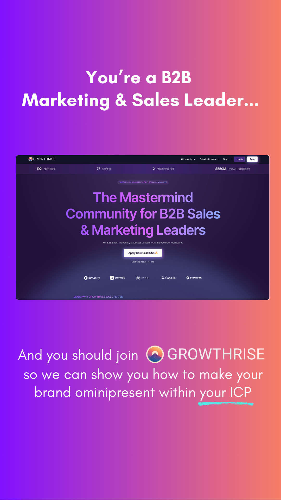 GrowthRise Facebook ad