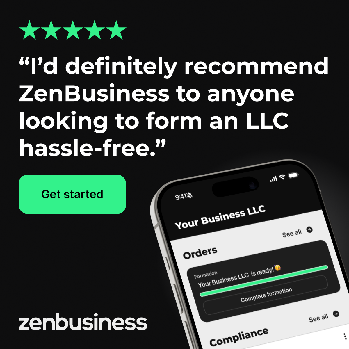 ZenBusiness Facebook ad
