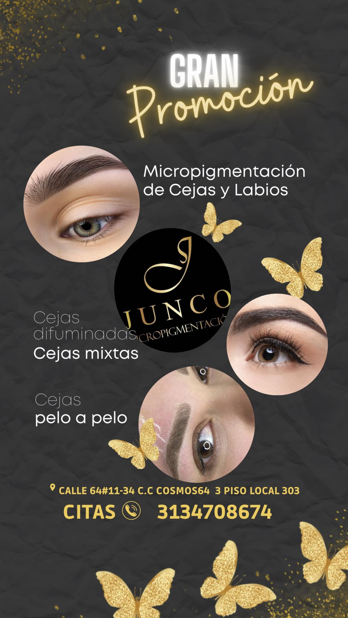 Junco micropigmentacion Facebook ad: Sueñas con unas cejas perfectas