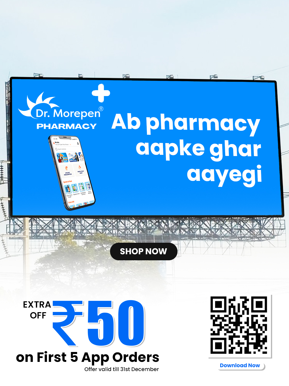 DrmorepenPharmacy Facebook ad: Quality medicines you can trust, savings you’ll love.