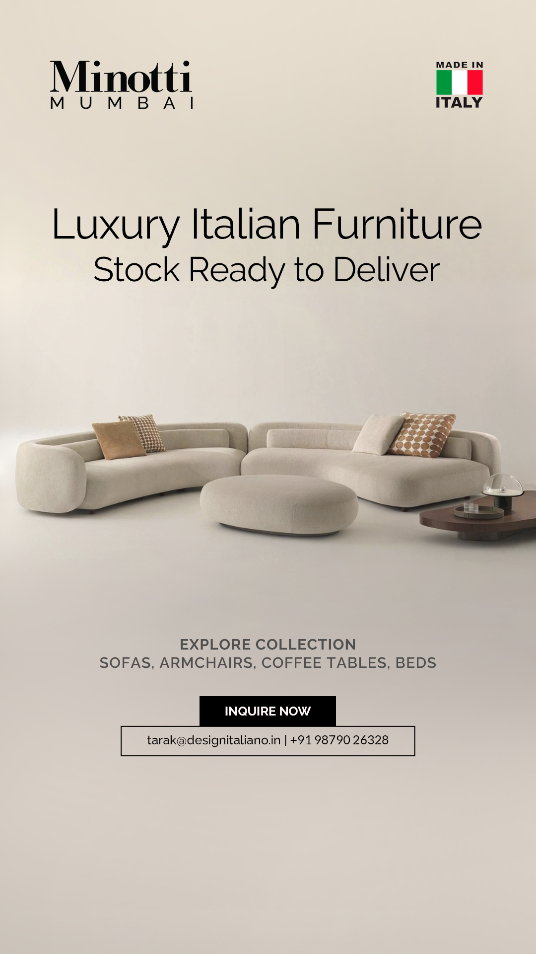 Minotti Mumbai Facebook ad from Jun 20, 2026