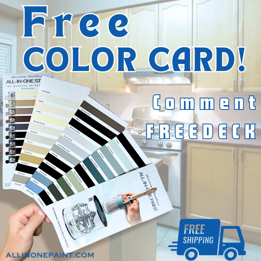 All-In-One Paint by Heirloom Traditions Facebook ad: FREE Color Card! Code: FREEDECK
