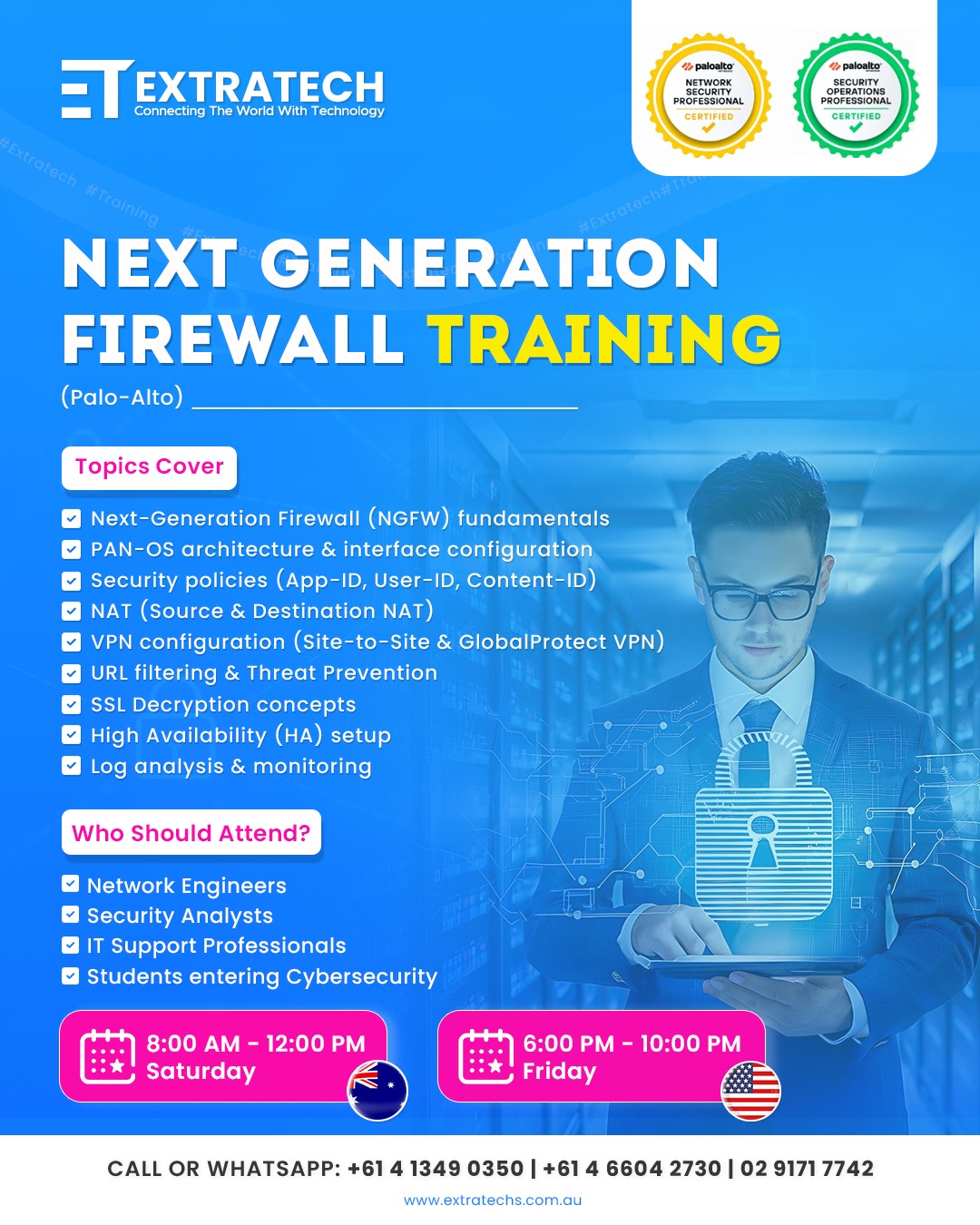 extratech_official2026 Facebook ad: Want a $100K+ Cybersecurity Career?