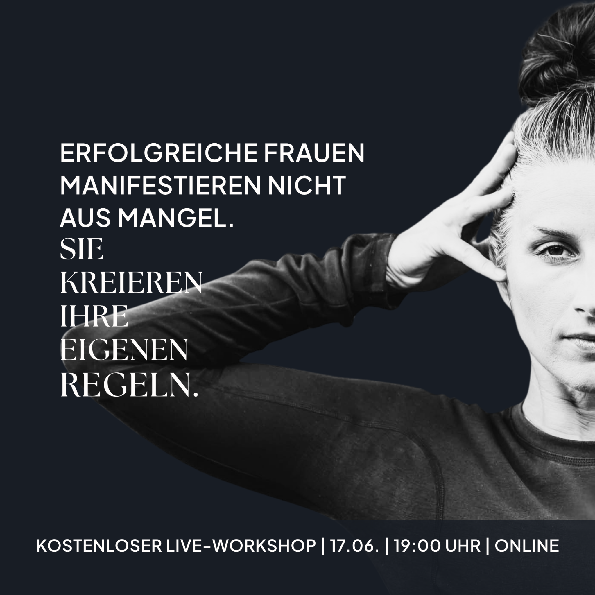 Bunte Intelligenz Facebook ad: 0€ Workshop - Die Frau, die du werden möchtest, existiert…