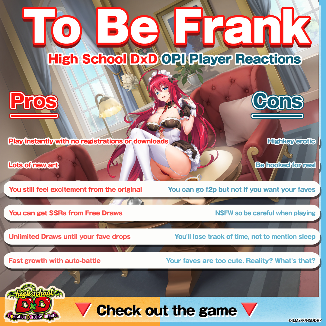 High School DxD Operation paradise infinity Facebook ad