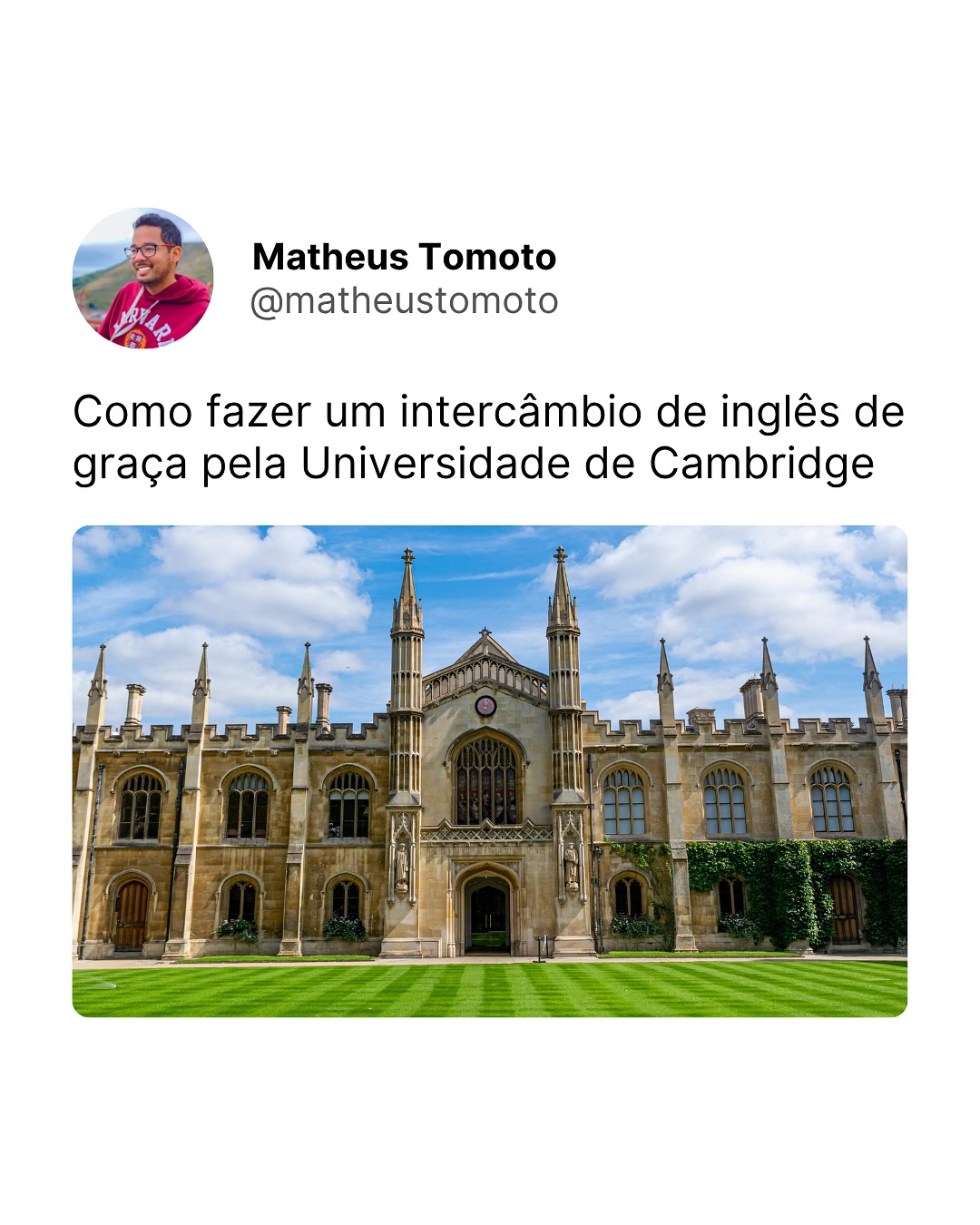 Matheus A. Tomoto Facebook ad