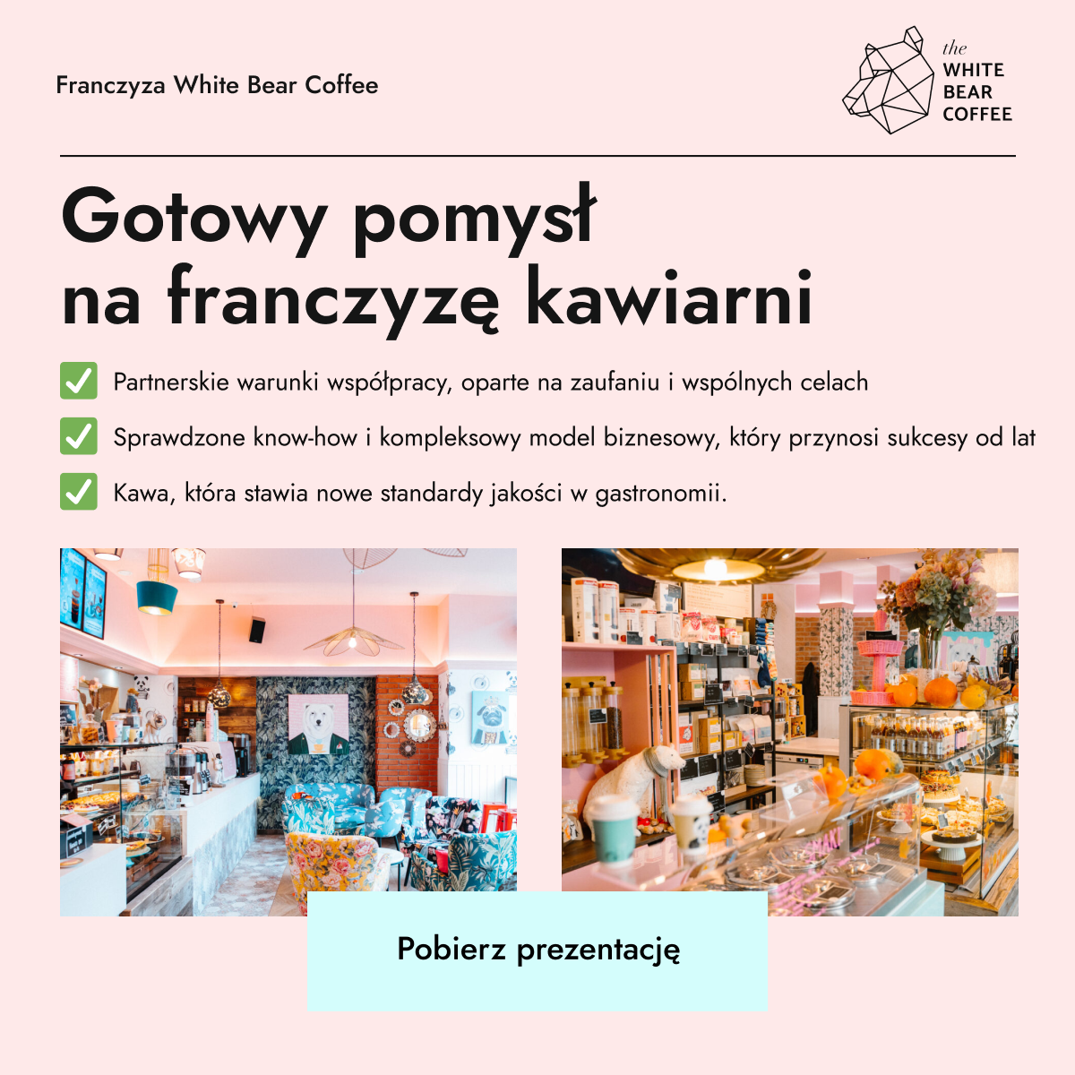 White Bear Coffee Sieć Kawiarni Facebook ad from Sep 1, 2024
